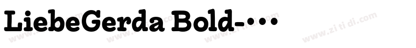 LiebeGerda Bold字体转换